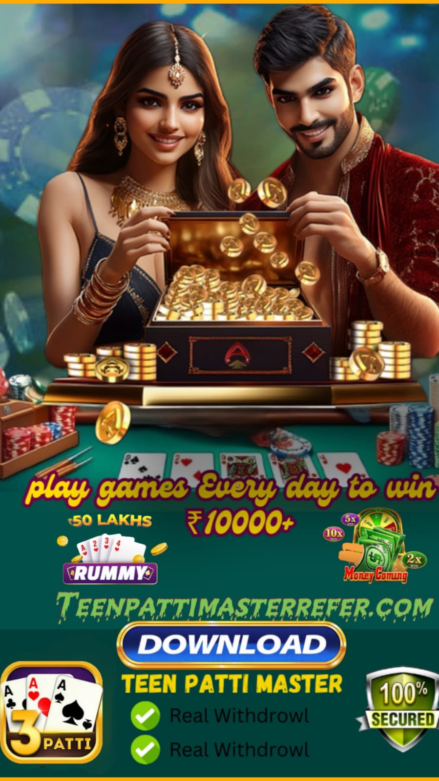 Download Teen Patti Master App with bonus of ₹500 ₹1575 ₹3000